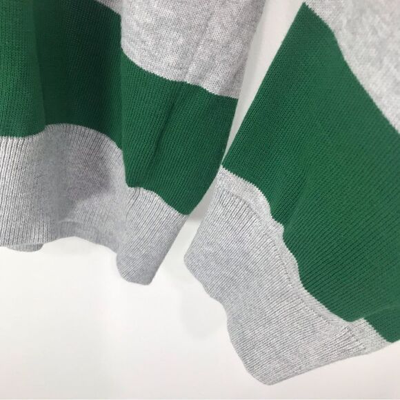 Old Navy New with Tags Green Gray Striped V Neck Sweater - Picture 5 of 9